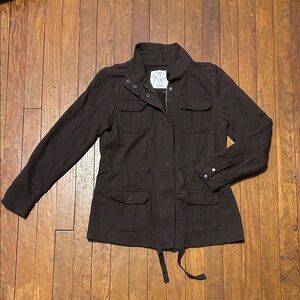 Sonoma life+style Dark chocolate brown utility jacket